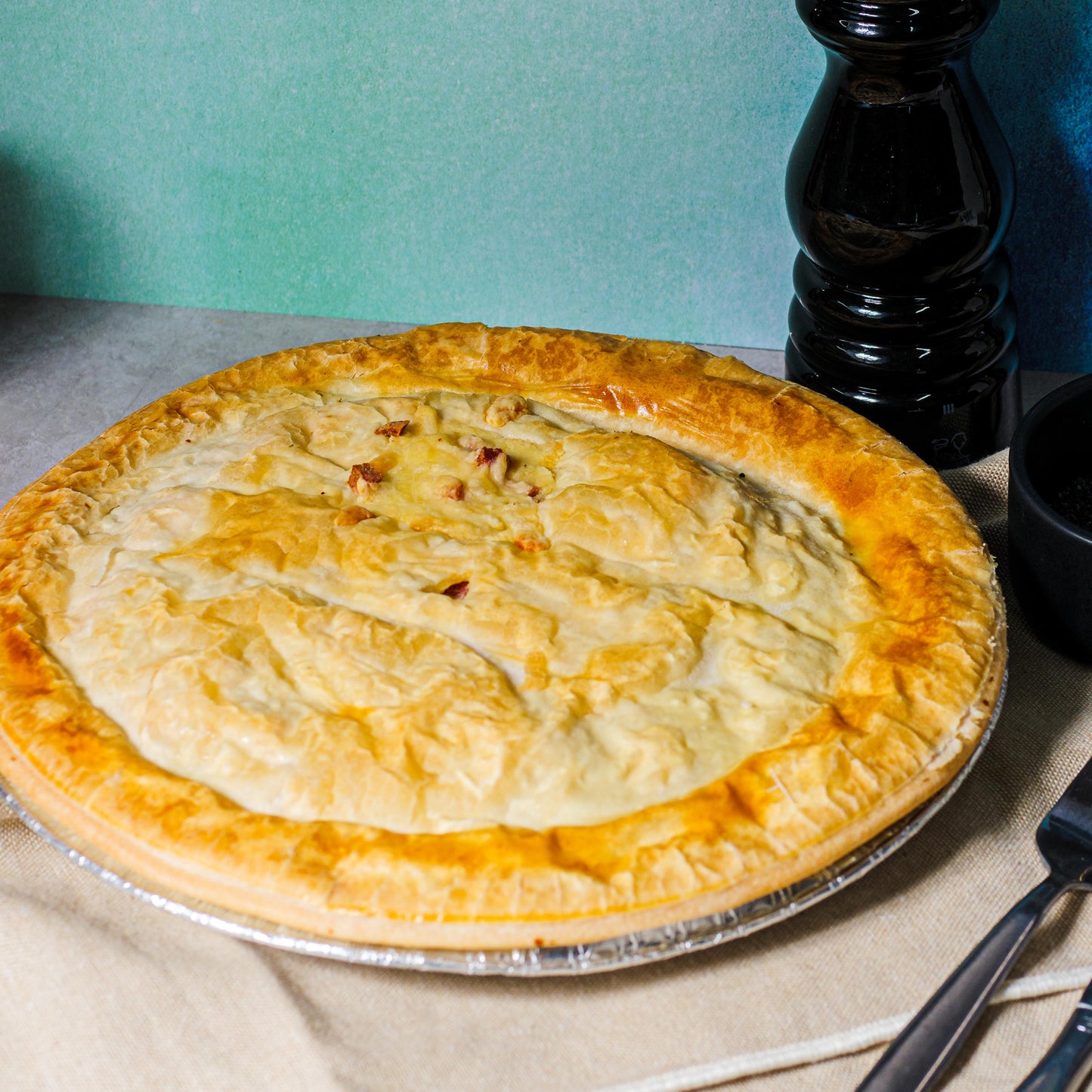 Steak, Cheese & Bacon Family Pie