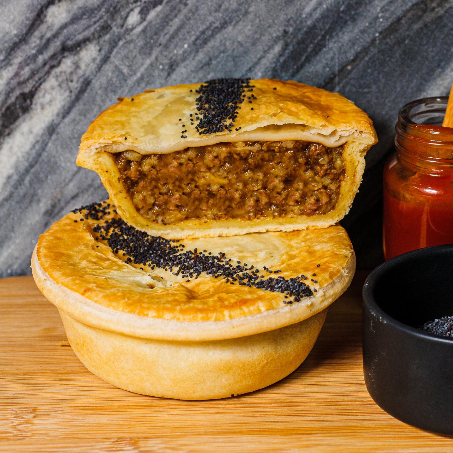 Steak, Curry & Rice Pie
