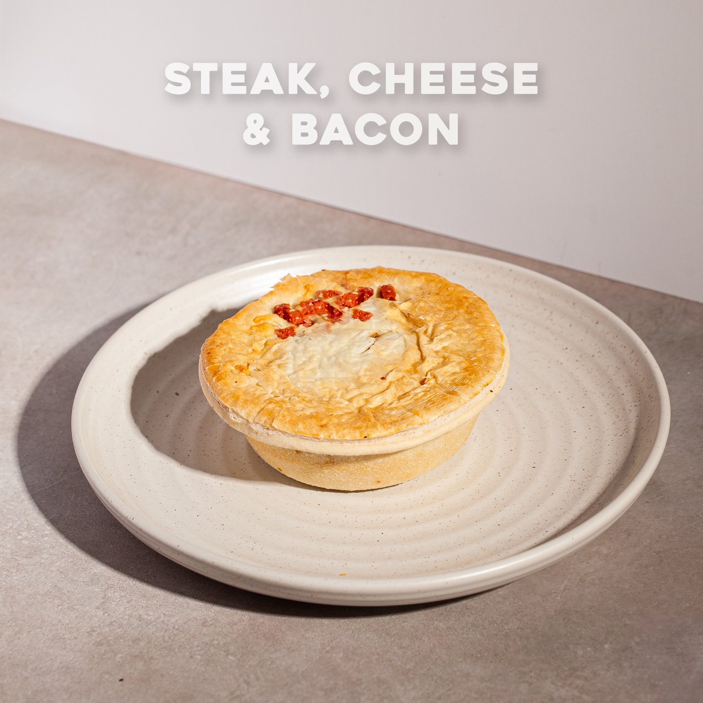 Steak, Cheese & Bacon Pie