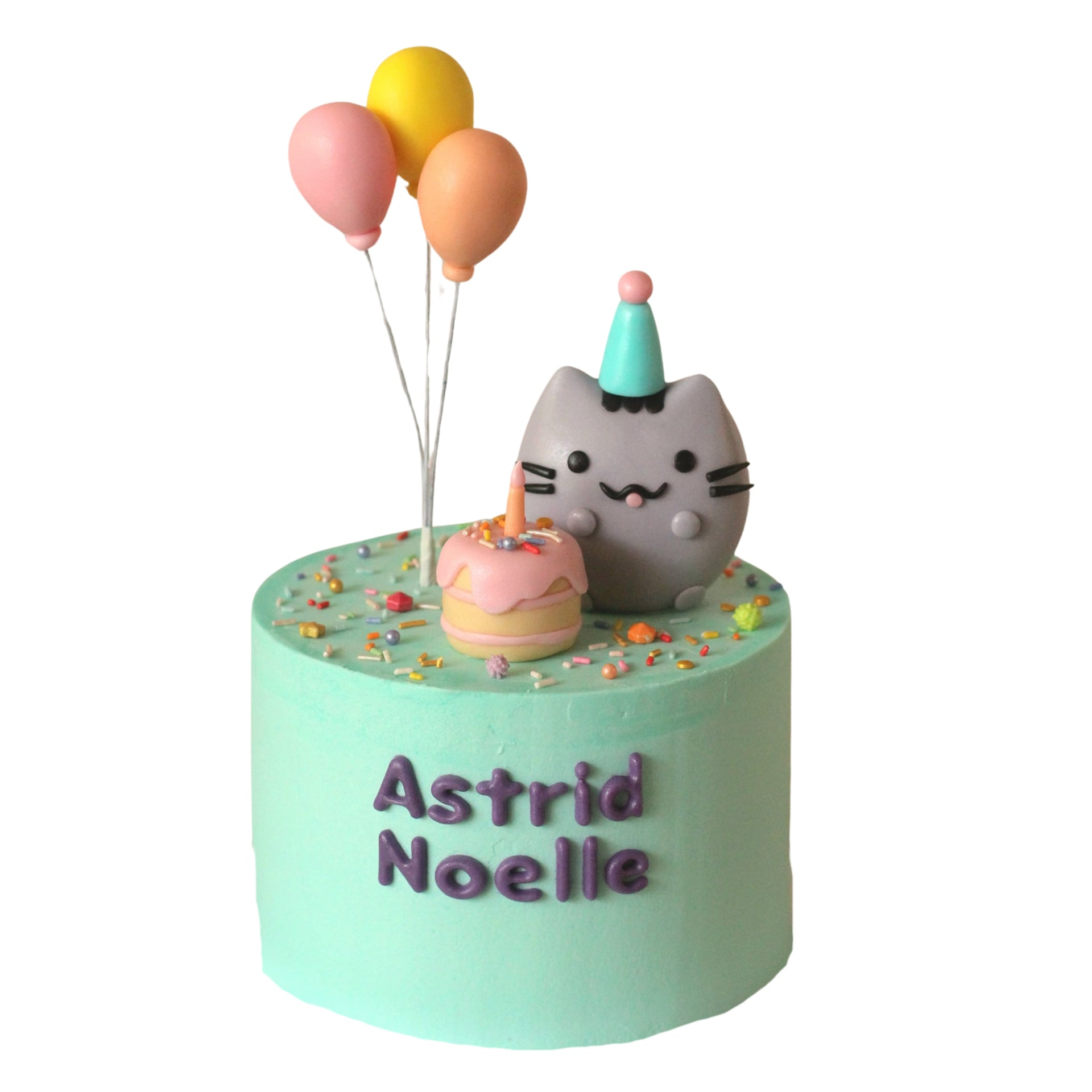 Pusheen Celebration Custom Cake – Bourkies Bakehouse